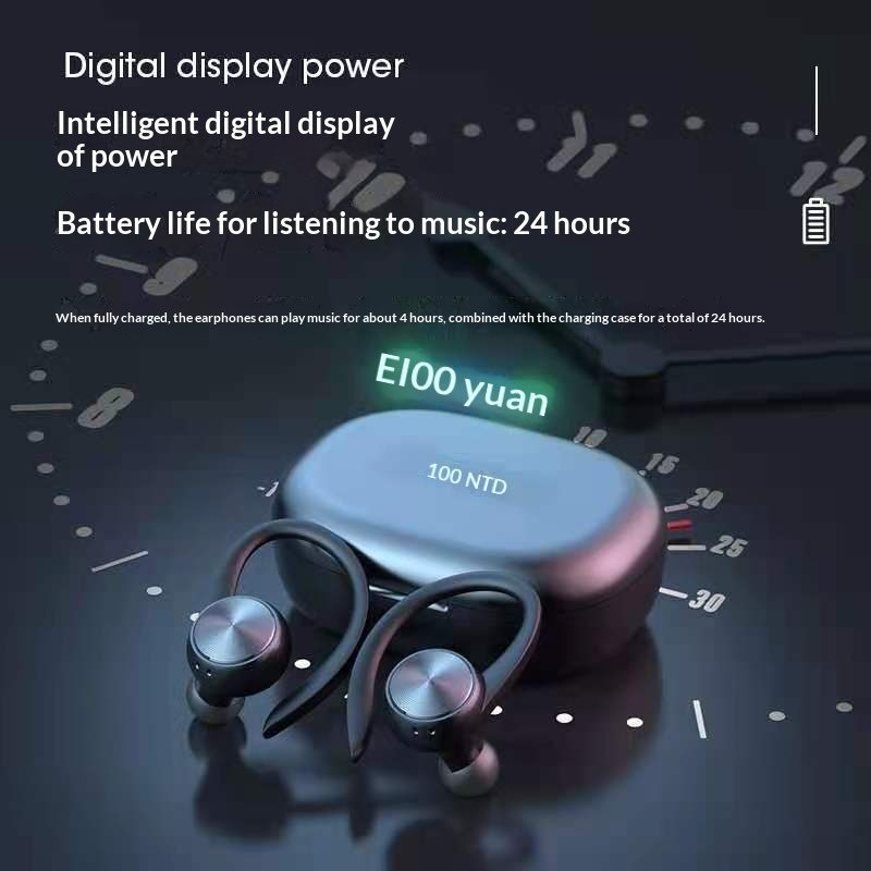 R200 sport TWS Bluetooth fülhallgató digitális kijelzős töltőtokkal – Hangtechnika
