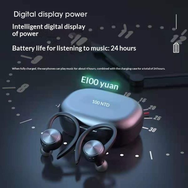 R200 sport TWS Bluetooth fülhallgató digitális kijelzős töltőtokkal – Hangtechnika