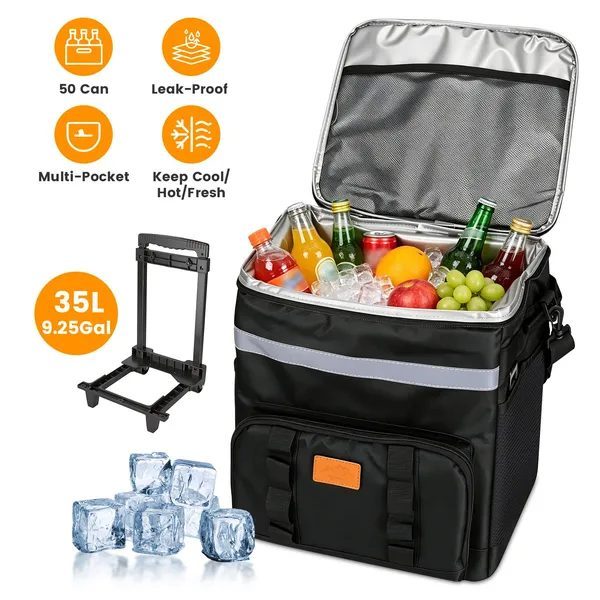 Gurulós hűtőtáska-hátizsák 35L kempinghez – Táska
