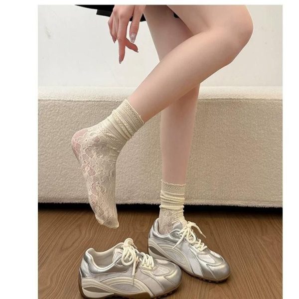 Ezüst platform sneaker rejtett sarokkal – Cipő