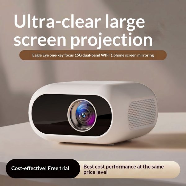 Mini hordozható okos projektor, Ultra HD falra vetítéssel – Fotó, videó