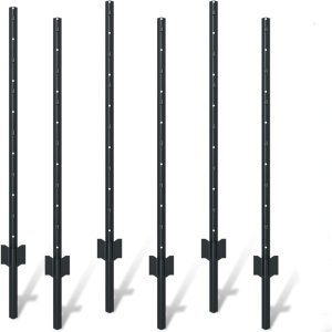 6 darabos kerítésoszlop szett dróthálóhoz, 120 cm – Kert