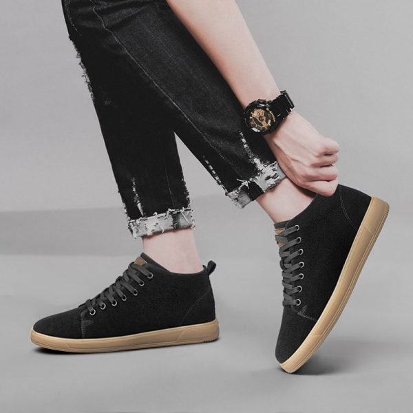 Férfi matt disznóbőr utcai sneaker – Cipő