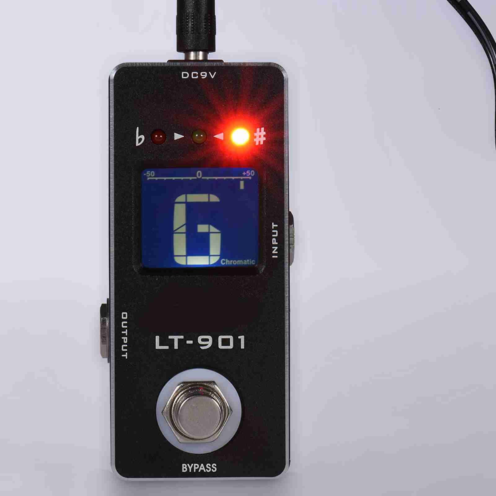 Mini kromatikus gitár hangoló pedál LCD kijelzővel – Hangszer